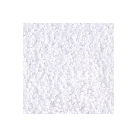 R15-0402F Rocailles 15/0 Opaque White Mat (DB0351) (x5gr)