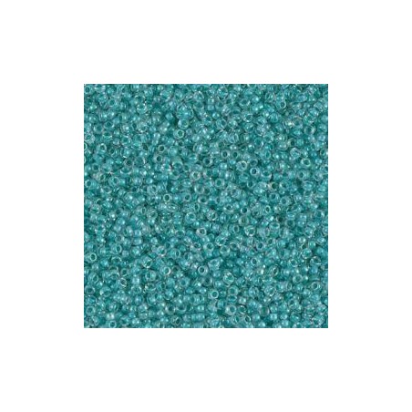 R15-2208 Rocailles 15/0 Lined Aquamarine Blue AB (DB079) (x5gr)