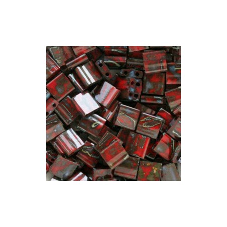 TL-4521 Tilas Bead 5mm Picasso Op Red (x 5gr)