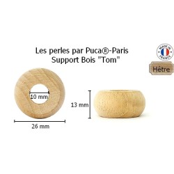 Support bois par Puca® "Tom" 26x13mm (x1)