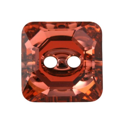 Bouton carré 3017 12mm Padparadscha (x1)