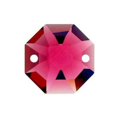 Octogone 14 mm 2 trous Bordeaux (x1) Octogone 14 mm 2 trous Bordeaux (x1)