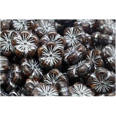 Apple Flower 14x14mm Marron argenté (x10)
