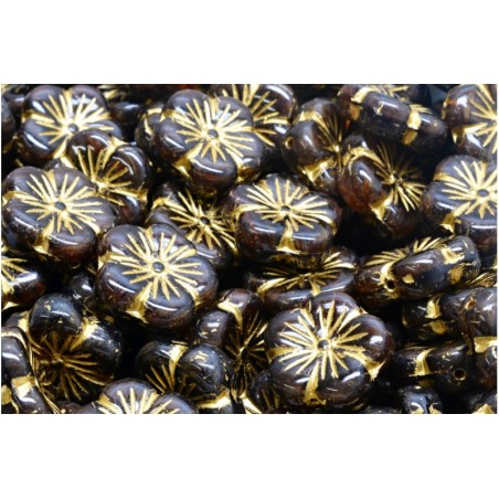 Apple Flower 14x14mm Marron doré (x10)