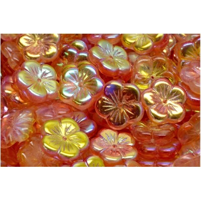 Apple Flower 14x14mm Orange Brillant (x10)