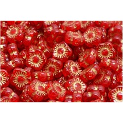 Fleur 10x10mm Rouge doré (x10)