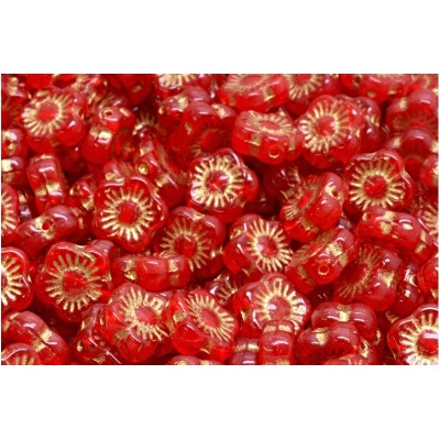 Fleur 10x10mm Rouge doré (x10)