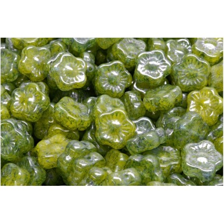 Fleur 10x10mm Vert (x10)