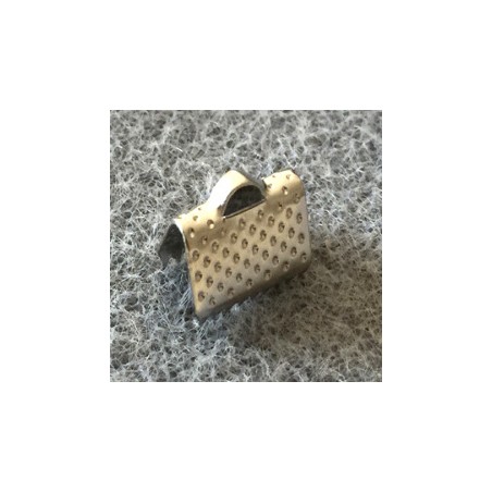 Embout griffe à clipser Argent vieilli 10x7mm (x2)