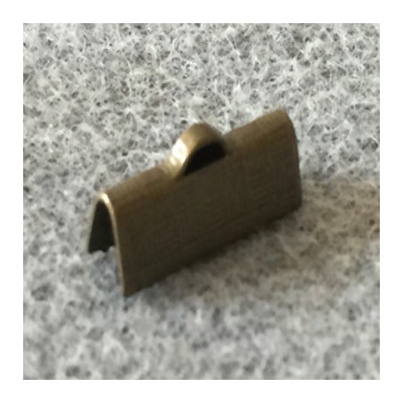 Embout griffe à clipser Bronze 15x7mm (x10)