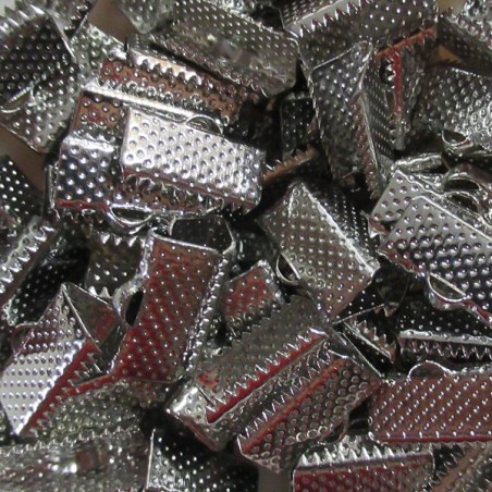Embout griffe à clipser Argent vieilli 13x8mm (x100)