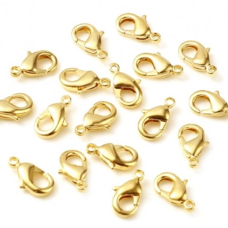 Mousqueton métal doré 12mm (x1)