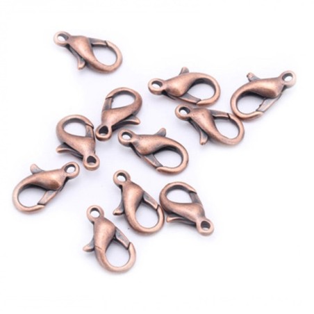 Mousqueton métal cuivré 12mm (x1)