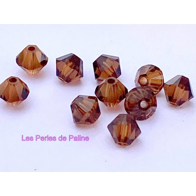Toupies 4mm Smoked Topaz - réf. 5301 (x20) Toupies 4mm Smoked Topaz - réf. 5301 (x20)