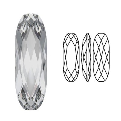 Cabochon baguette 4161 15x5mm Crystal UF (x1) Cabochon baguette 4161 15x5mm Crystal UF (x1)