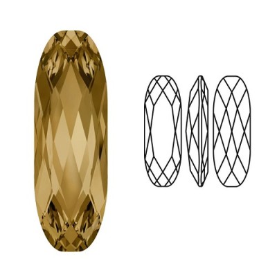 Cabochon baguette 4161 15x5mm Light Colorado Topaz UF (x1) Cabochon baguette 4161 15x5mm Light Colorado Topaz UF (x1)