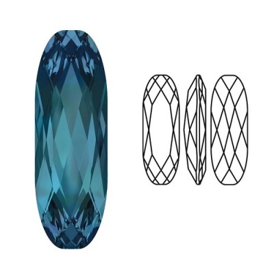Cabochon baguette 4161 15x5mm Indicolite UF (x1) Cabochon baguette 4161 15x5mm Indicolite UF (x1)