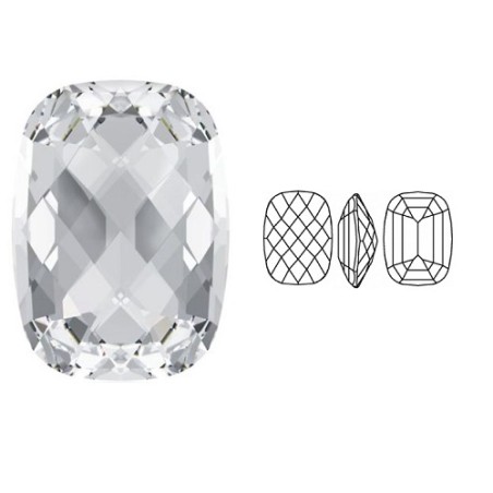 Cabochon classical baguette 4565 18x13mm Crystal (x1)