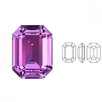 Cabochon rectangle 4610 14x10mm Amethyst F (x1)