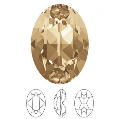 Cabochon ovale 4120 14x10mm Crystal Golden Shadow F (x1)