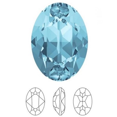 Cabochon ovale 4120 14x10mm Aquamarine F (x1) Cabochon ovale 4120 14x10mm Aquamarine F (x1)