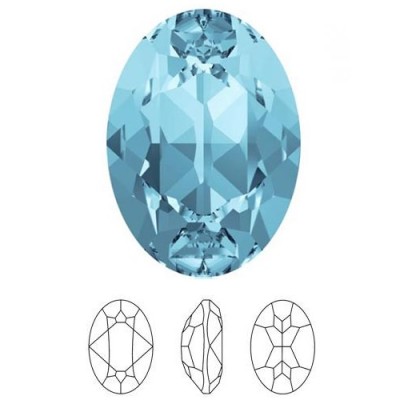 Cabochon ovale 4120 14x10mm Aquamarine F (x1)