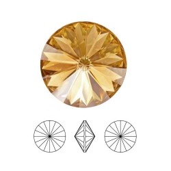 1122 - SS47 Rivoli 10mm Crystal Golden Shadow (x1)