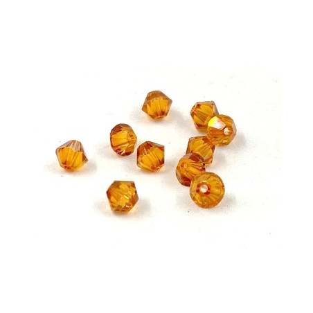 Toupies 4mm Crystal Copper - réf. 5328 Xilion (x20)