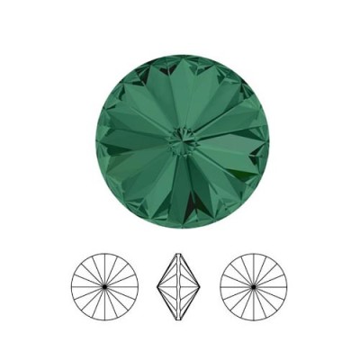 Rivoli rond 12mm Swarovski Emerald (x1)