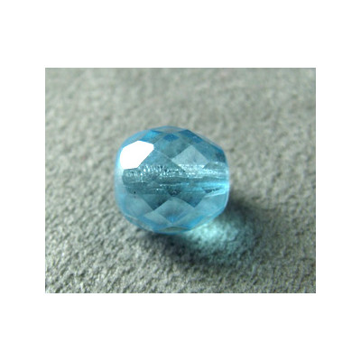 Facettes en verre de Bohême 10mm Aquamarine (x1)