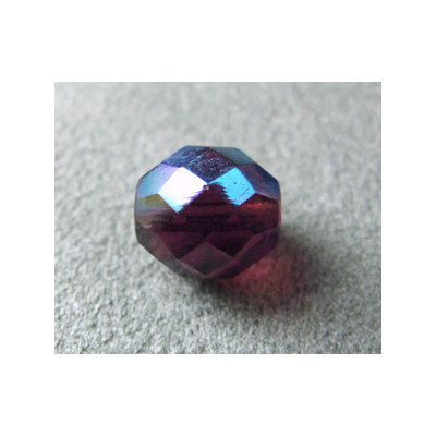 Facettes en verre de Bohême 10mm Amethyst AB (x1)