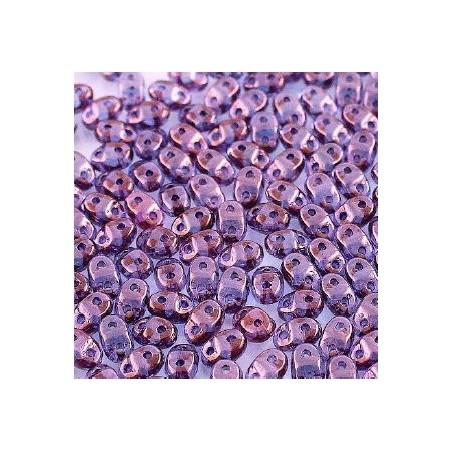 Matubo® MiniDuo® 2x4mm Opaque Mix Amethyst Gold Ceramic Look  (x10gr)
