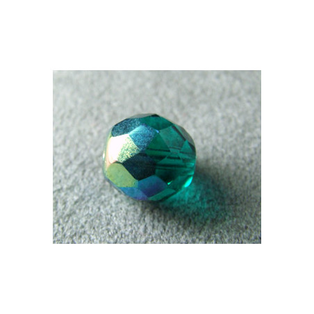 Facettes en verre de Bohême 10mm Blue Zircon AB (x1)