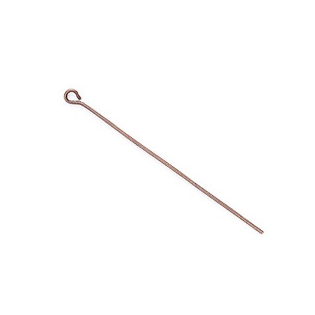 Tiges Tête Boucle Cuivre 70mm (x10)