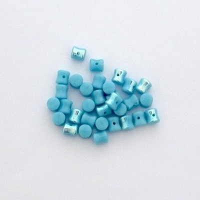 Pellet (Diabolo) 4x6mm Opaque Turquoise AB (x50)