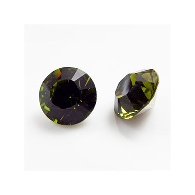 Cabochon rond SS39 8mm Olivine (x1) Cabochon rond SS39 8mm Olivine (x1)