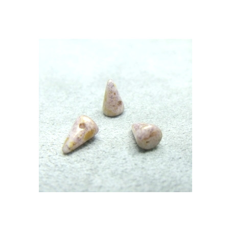 Spikes en verre de Bohême 8x5mm Chalk Bronze Lumi (x1)  