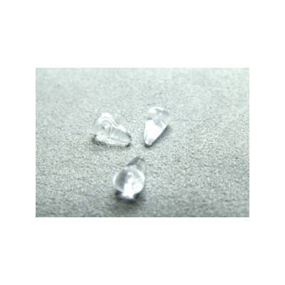 Spikes en verre de Bohême 8x5mm Crystal (x1)  