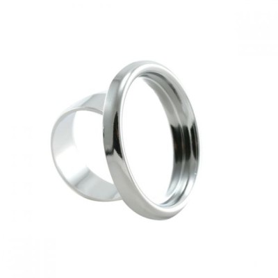 Bague plateau rebord large 30mm Vieil argent (X1)