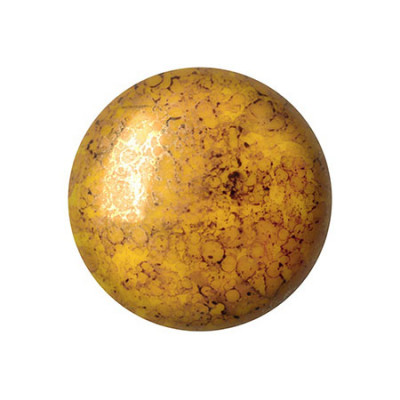 Cabochon Verre 18mm Opaque Jonquil Bronze (X1)
