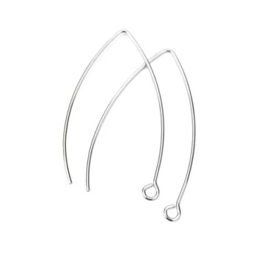 Boucles d'oreilles 41x22mm Acier inoxydable (x2) Boucles d'oreilles 41x22mm Acier inoxydable (x2)