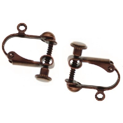 Boucles d'oreilles Clips Cuivrées à visser (x2) Boucles d'oreilles Clips Cuivrées à visser (x2)