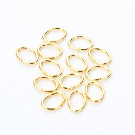 Anneaux Ovales Dorés 6x5mm (x14p)
