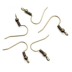 Boucles d'oreilles américaines crochets Bronzes 22mm (x2)