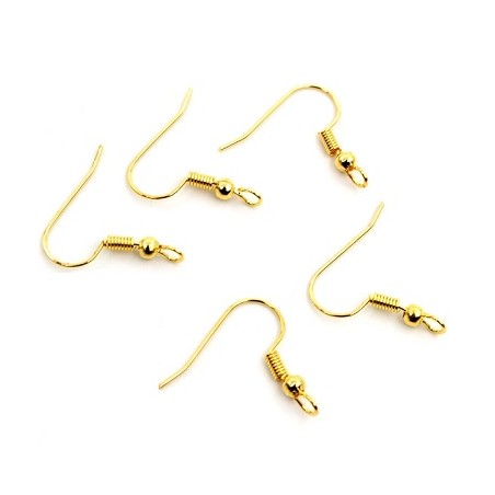 Boucles d'oreilles américaines crochets Dorées 22mm (x2)