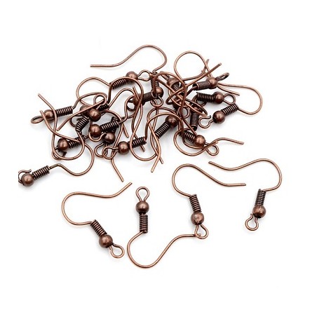 Boucles d'oreilles américaines crochets Cuivrées 22mm (x2)