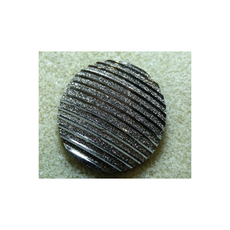 Cabochon en Résine 30mm Strié Gris (X1)