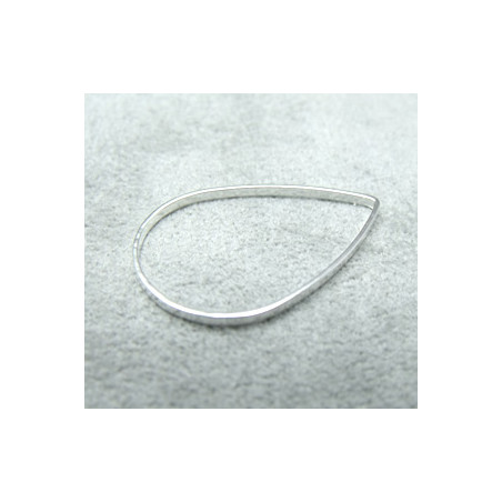 Support Goutte Laiton Argent Vieilli 38x25mm (x1)