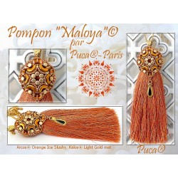 Schéma "Pompon Maloya Orange" par Puca® Fr - En - It - Nl
