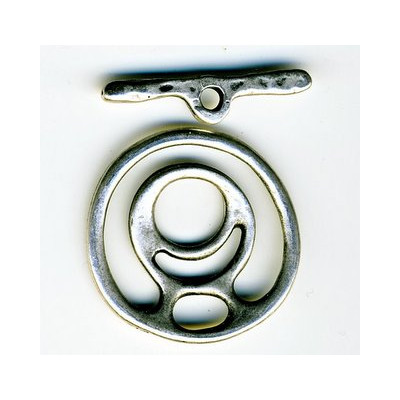Fermoir Vieil Argent Rond 34 mm (x1) Fermoir Vieil Argent Rond 34 mm (x1)